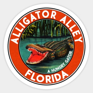 Alligator Alley Florida Interstate 75 Big Cypress Everglades Vintage 2 Sticker